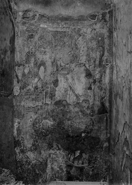 019220 - monumento - S. Maria Antiqua, cappella centrale, parete di fondo a destra dell'abside, sovrapposizione di tre strati di pitture dal VI al VIII sec.; Neg. serie E, n. 216