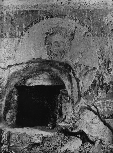 019206 - monumento - S. Maria Antiqua, pitture, cappella centrale, parete a destra dell'abside, particolare; Neg. serie E, n. 51267