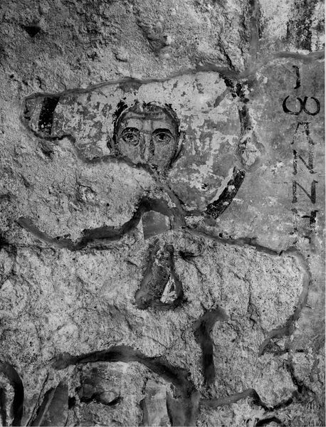019219 - monumento - S. Maria Antiqua, cappella centrale, parete di fondo, particolare; Neg. serie E, n. 51273