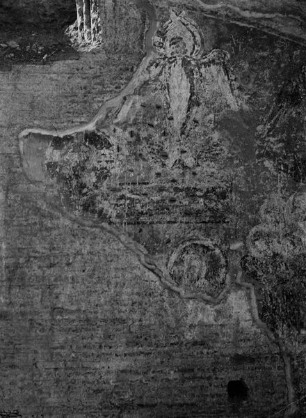 019247 - monumento - S. Maria Antiqua, cappella centrale, parete di fondo, particolare della crocifissione; neg. serie E, n. 213