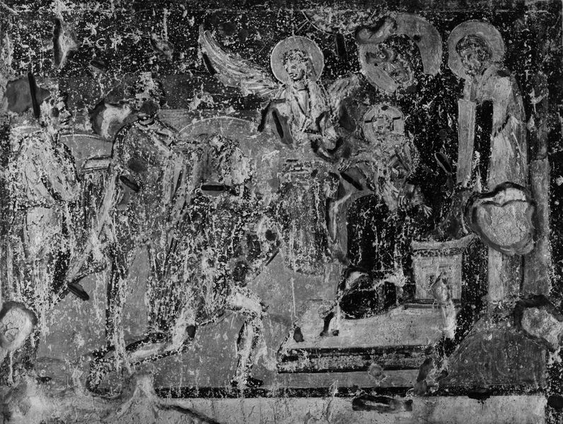 019270 - monumento - S. Maria Antiqua, cappella centrale, parete di sinistra, adorazione dei Re Magi; neg. serie E, n. 51279