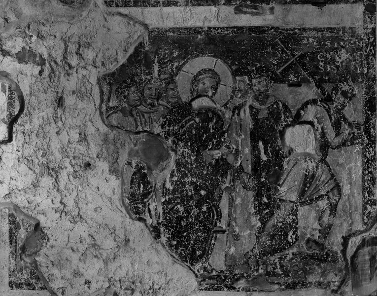 019272 - monumento - S. Maria Antiqua, cappella centrale, parete di sinistra, GesÃ¹ sale al Calvario; neg. serie E, n. 51280