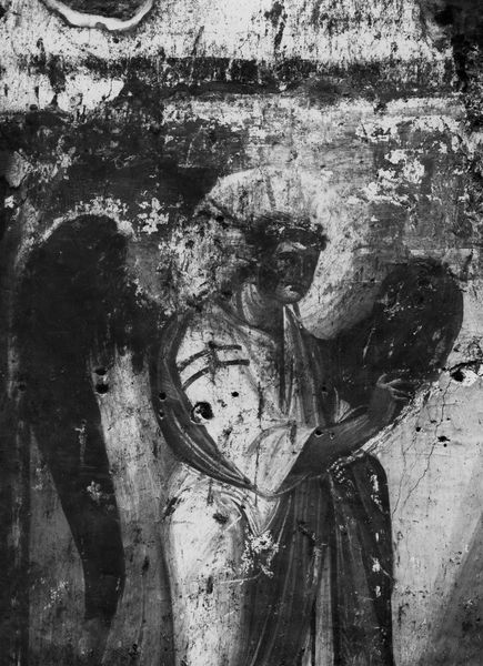 019371 - monumento - S. Maria Antiqua, navata centrale, parete di fondo a sinistra: particolare dell'Annunciazione del tempo di Giovanni VII