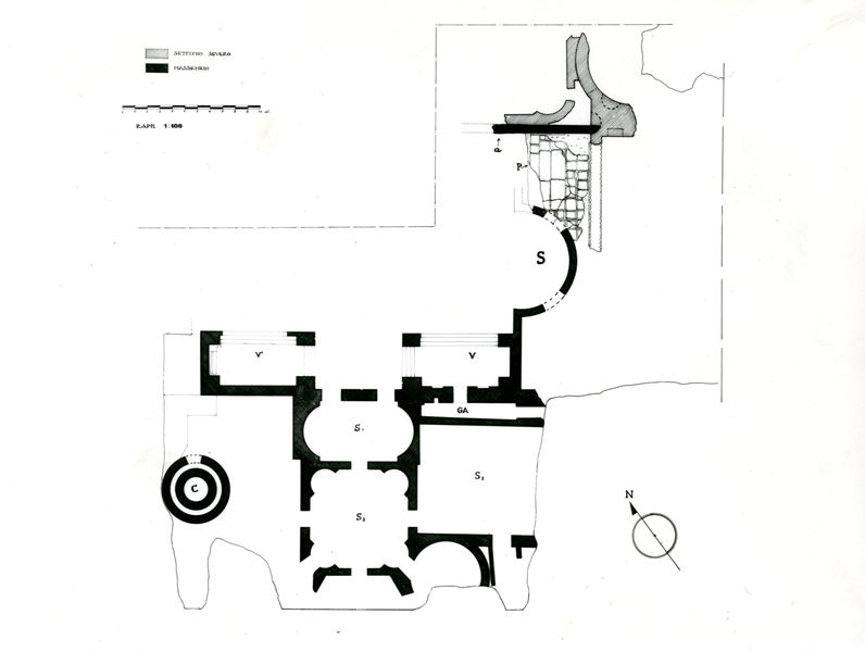 001528 - elaborato grafico - Terme severiane zona del c.d. Pulvinar