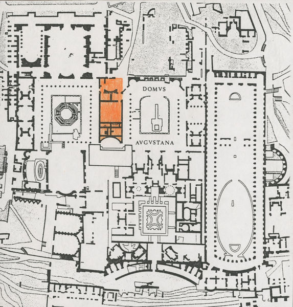 000192 - elaborato grafico - Domus Augustana, ambienti sul lato Occidentale del peristilio: pianta