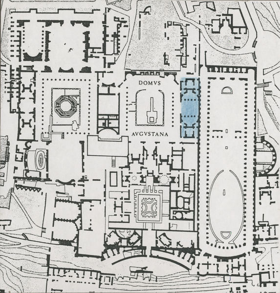 003162 - elaborato grafico - Domus Augustana: ambienti sul lato Orientale del peristilio superiore: pianta