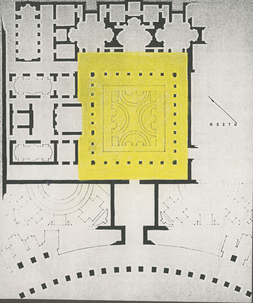 003301 - elaborato grafico - Domus Augustana, peristilio inferiore: pianta 