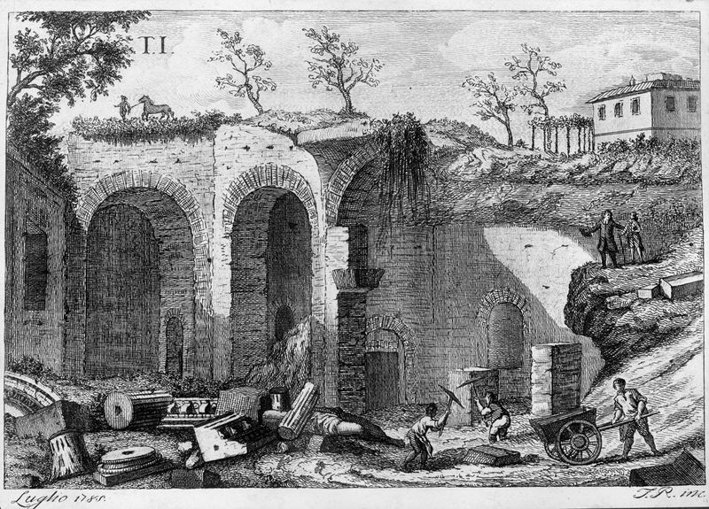003470 - elaborato grafico - Domus Augustana: scavi del secolo XVIII