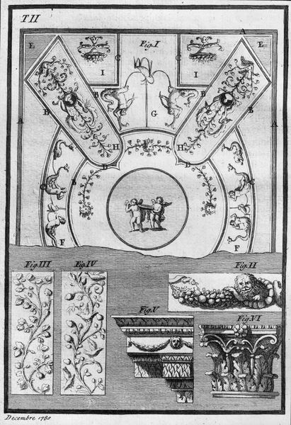 003478 - elaborato grafico - Domus Augustana: particolari di decorazione pittorica e frammenti architettonichi, Guattari 1785