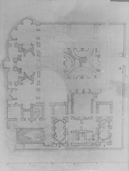 003480 - elaborato grafico - Domus Augustana: rilievo del piano inferiore