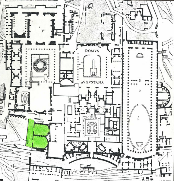 003600 - elaborato grafico - Domus Flavia, biblioteche: pianta