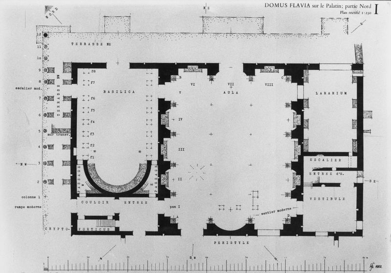 003866 - elaborato grafico - Domus Flavia, fronte Nord: planimetria (da H. Finger)