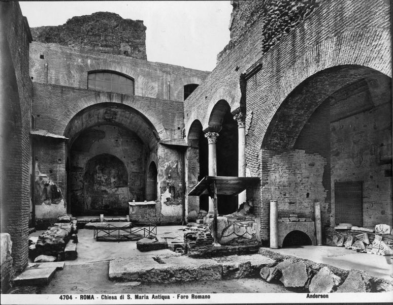 019298 - monumento - S. Maria Antiqua, navata centrale prima della copertura