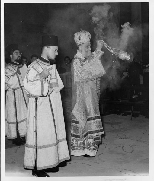 019334 - monumento - S. Maria Antiqua, messa in occasione del restauro (21.11.1954)