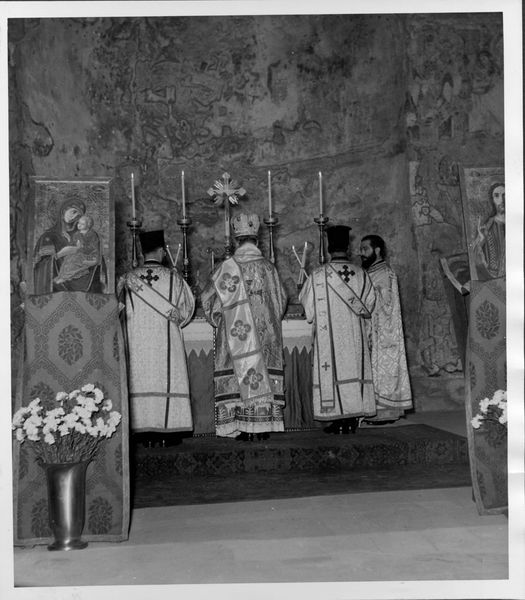 019337 - monumento - S. Maria Antiqua, messa in occasione del restauro (21.11.1954)