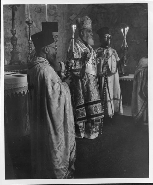 019339 - monumento - S. Maria Antiqua, messa in occasione del restauro (21.11.1954)