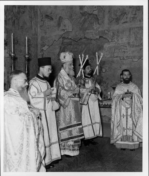 019344 - monumento - S. Maria Antiqua, messa in occasione del restauro (21.11.1954)