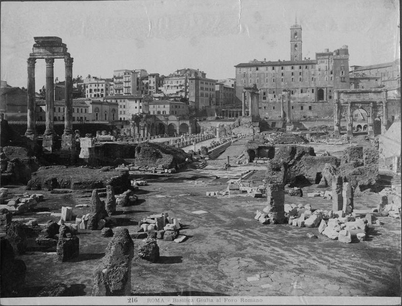 012423 - monumento - Casa delle Vestali, Area di Vesta, gli scavi alla fine del XIX secolo; neg. serie 9x12, n. 653