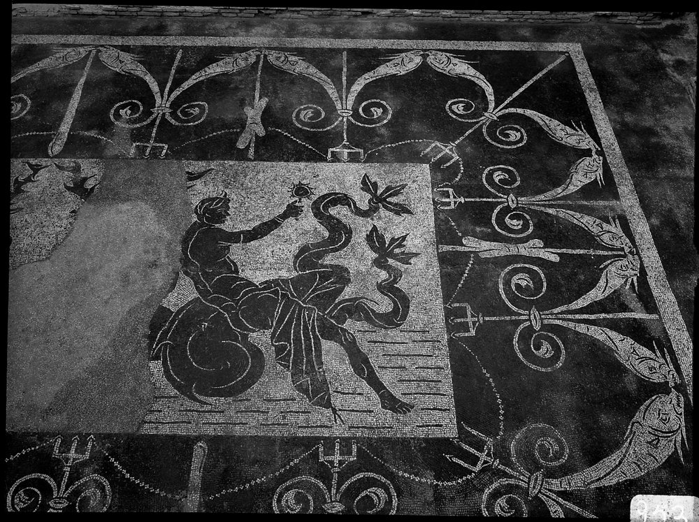 A 953 - Terme di Caracalla - palestra occidentale - ambiente piano superiore - angolo ovest - mosaico.tif