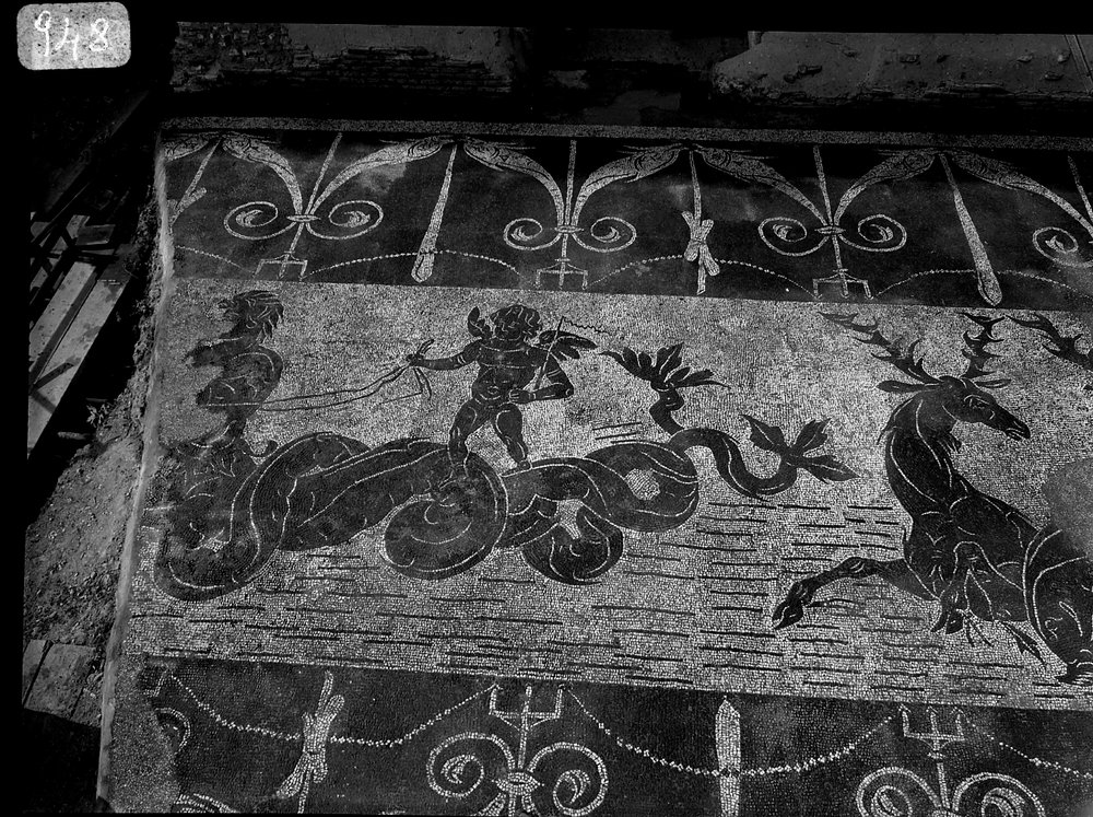 A 948 - Terme di Caracalla - palestra occidentale - ambiente piano superiore - angolo ovest - mosaico.tif