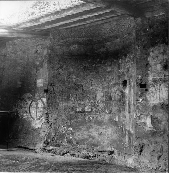 015821 - reperto - Oratorio dei Quaranta Martiri, Parete di fondo absidata, autunno 1969; Neg. Serie 6 x 6, Nr. 1683