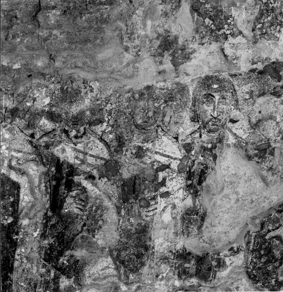 015827 - restauro - Oratorio dei Quaranta Martiri, Restauri, parete di sinistra, secondo tratto, autunno 1969; Neg. Serie 6 x 6, Nr. 1677