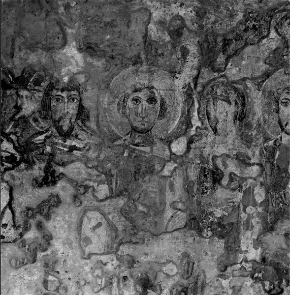 015830 - restauro - Oratorio dei Quaranta Martiri, Restauri, parete di sinistra, quinto tratto, autunno 1969; Neg. Serie 6 x 6, Nr. 1680