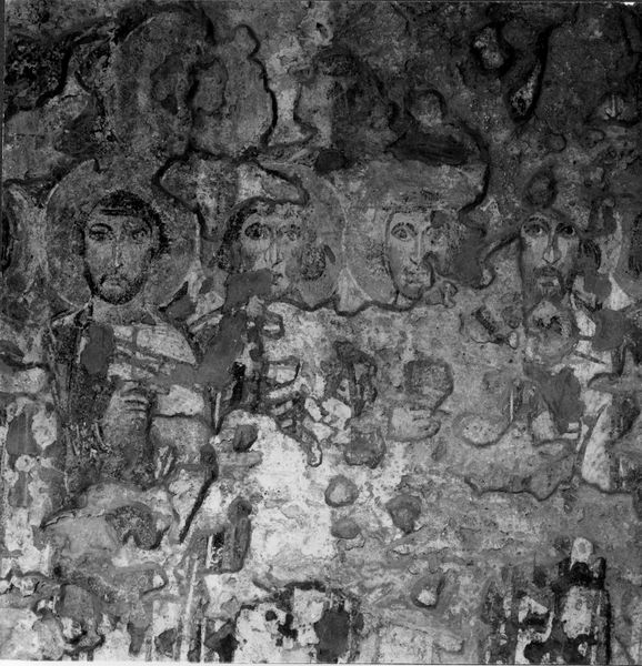 015831 - restauro - Oratorio dei Quaranta Martiri, Restauri, parete di sinistra, sesto tratto, autunno 1969; Neg. Serie 6 x 6, Nr. 1682