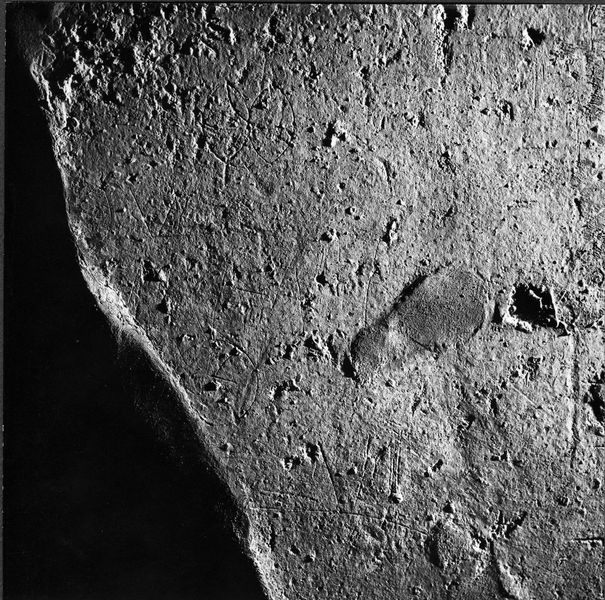 007653 - monumento - Palatino, Domus Tiberiana, ambienti sul Clivus Victoriae, piano terra, graffiti nella parte interna del vano destro dell'ingresso n. 3; neg. serie 6x6, n. 1017