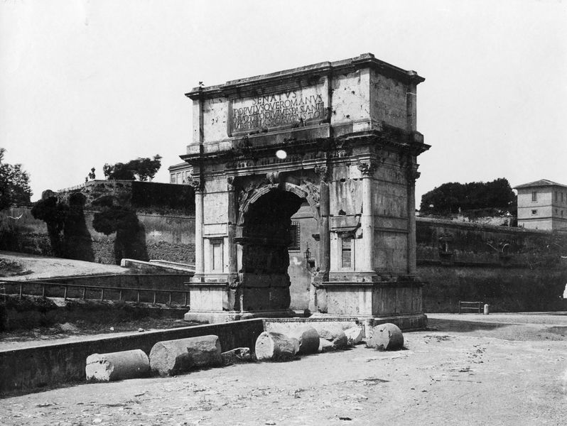 020463 - monumento - Arco di Tito, lato est prima del 1880