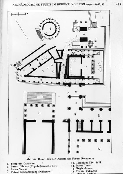 020060 - elaborato grafico - Arco di Augusto, pianta della zona; neg. serie 9x12, n. 473