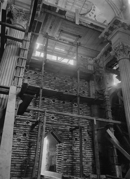 013012 - monumento - Curia, Chiesa di S. Adriano, Durante i lavori; Gab. Fot. Naz. Neg. Serie E, Nr. 42617, E 1602