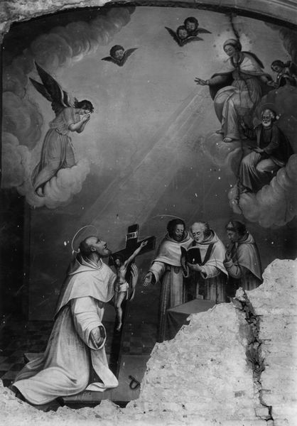 013029 - monumento - Curia, Chiesa di S. Adriano, Affresco, 01/07/1936; Gab. Fot. Naz. Neg. Serie E, Nr. 42729