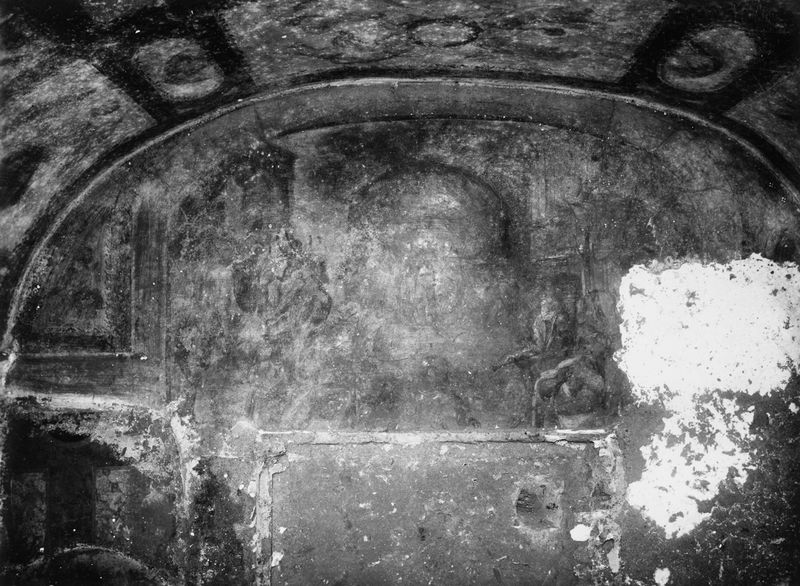 013030 - monumento - Curia, Chiesa di S. Adriano, Affresco, 01/07/1936; Gab. Fot. Naz. Neg. Serie E, Nr. 42730