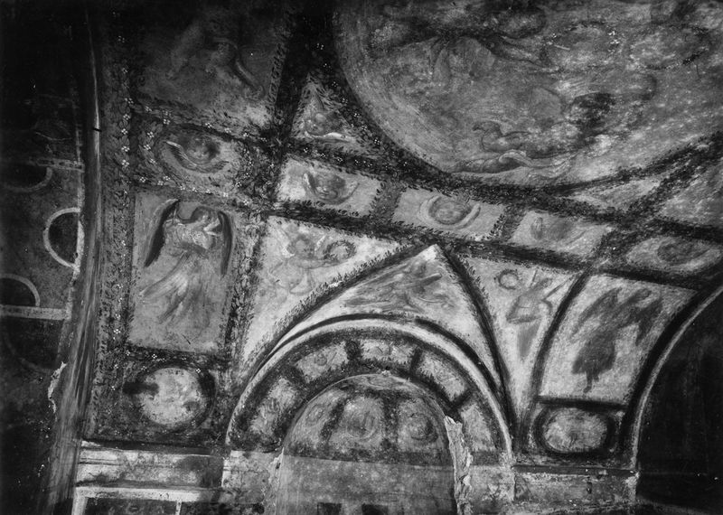 013031 - monumento - Curia, Chiesa di S. Adriano, Affresco; Gab. Fot. Naz. Neg. Serie E, Nr. 42731