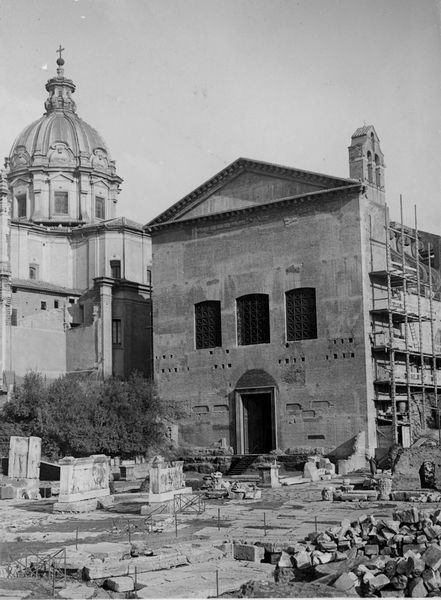 013120 - restauro - Curia, veduta generale durante i lavori; Archivio Storico Istituto Luce