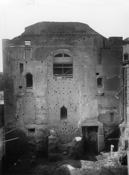 013150 - restauro - Curia, facciata posteriore durante i lavori; Gab. Fot. Naz. Neg. Serie E, Nr. 42681