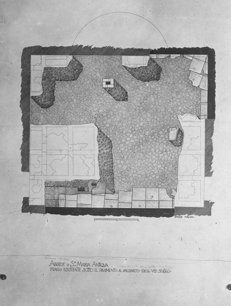 019506 - elaborato grafico - Santa Maria Antiqua, piano esistente sotto il pavimento dell'abside; neg. serie F, n. 616