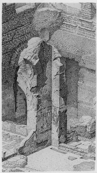 019509 - elaborato grafico - Santa Maria Antiqua, particolare navata centrale, angolo destro anteriore
