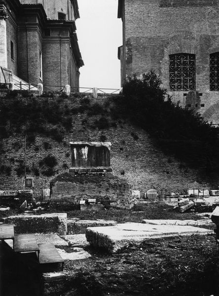 013329 - restauro - Curia, lato verso Via Bonella, durante i lavori; Gab. Fot. Naz. Neg. Serie E, Nr. 42675