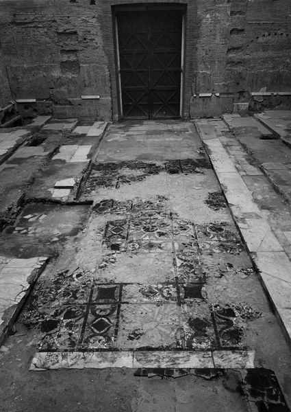 013417 - restauro - Curia, pavimento policromo centrale; Neg. Serie E, Nr. 1482