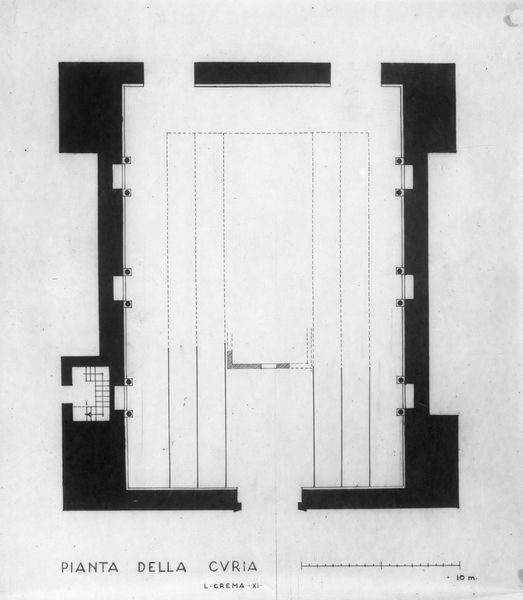 013433 - elaborato grafico - Curia, pianta della Curia di Luigi Crema; senza negativo