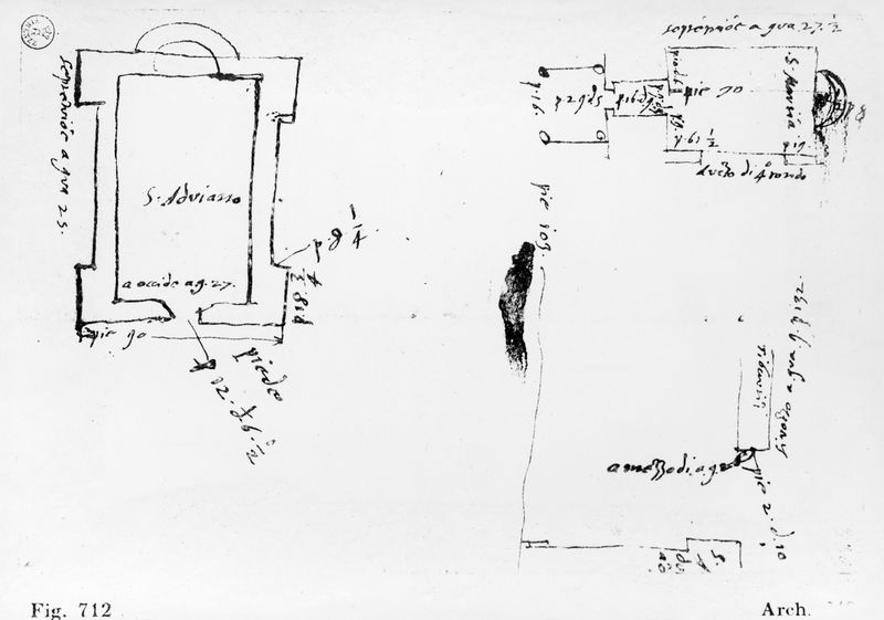 013439 - elaborato grafico - Curia, disegno degli Uffizi, Arch. fig. 712; Neg. Serie F, Nr. 2063