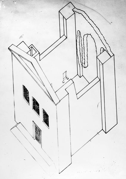 013449 - elaborato grafico - Curia, disegno assonometrico di L. Crema; Neg. Serie A, Nr. 280