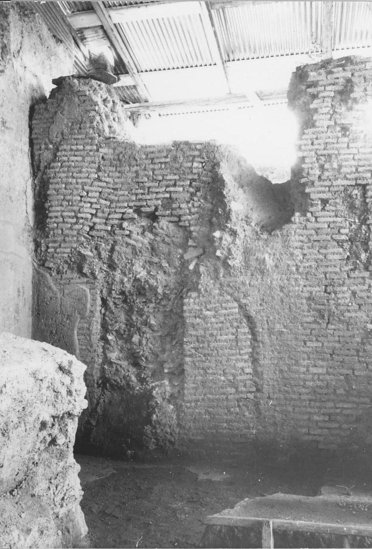 Ambiente A3, muro laterizio prima del restauro (nov.'58) LXX, 8.JPG