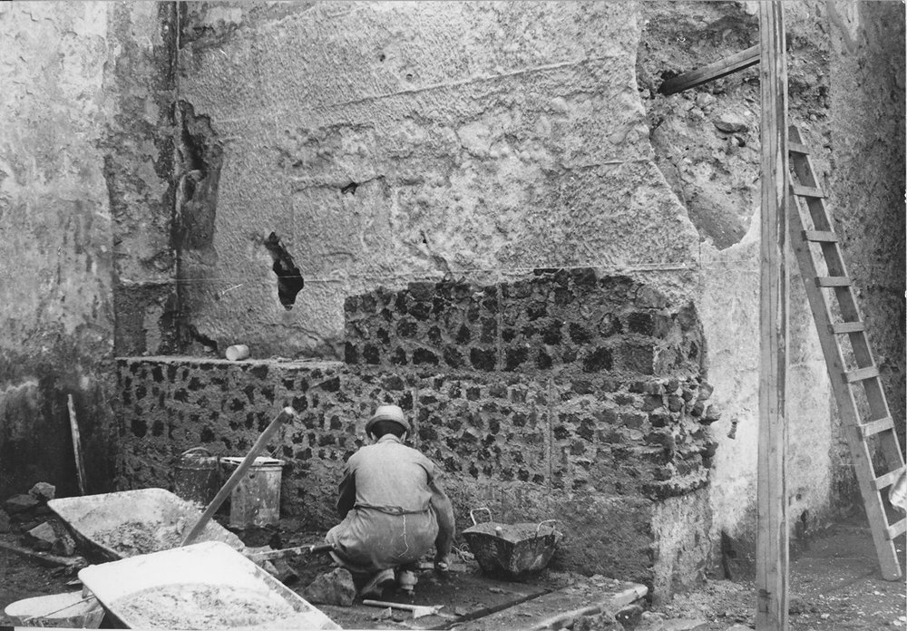 Zona augustea, restauro parete meridionale ambiente A (sett. 1962) LXXX 32a.JPG