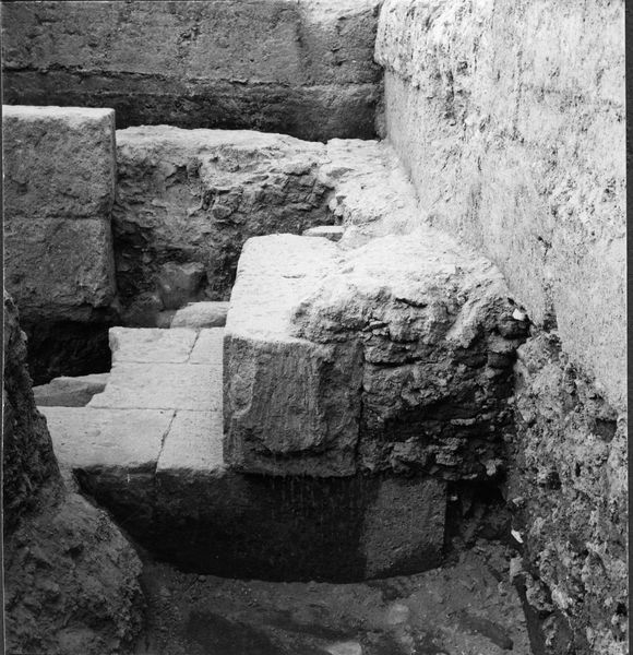012339 - scavo archeologico - Basilica Giulia, vedute, settore sud-orientale (scavo giugno 1963); neg. serie 6x6, n. 839