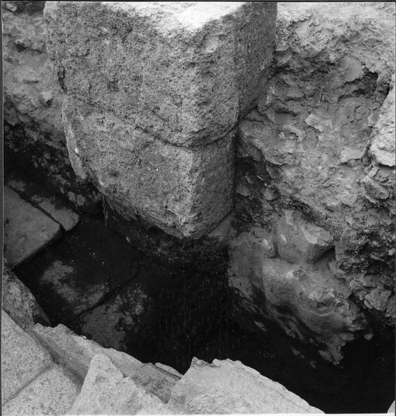 012342 - scavo archeologico - Basilica Giulia, vedute, settore sud-orientale (scavo giugno 1963); neg. serie 6x6, n. 842