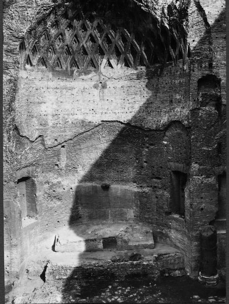 018386 - monumento - Tempio di Venere e Roma, durante i lavori, l'abside; neg. serie F, n. 1329