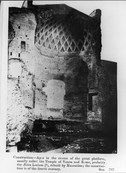 018441 - monumento - Tempio di Venere e Roma, veduta dell'abside occidentale (foto Parker, n. 787); neg. serie 6x6, n. 19581